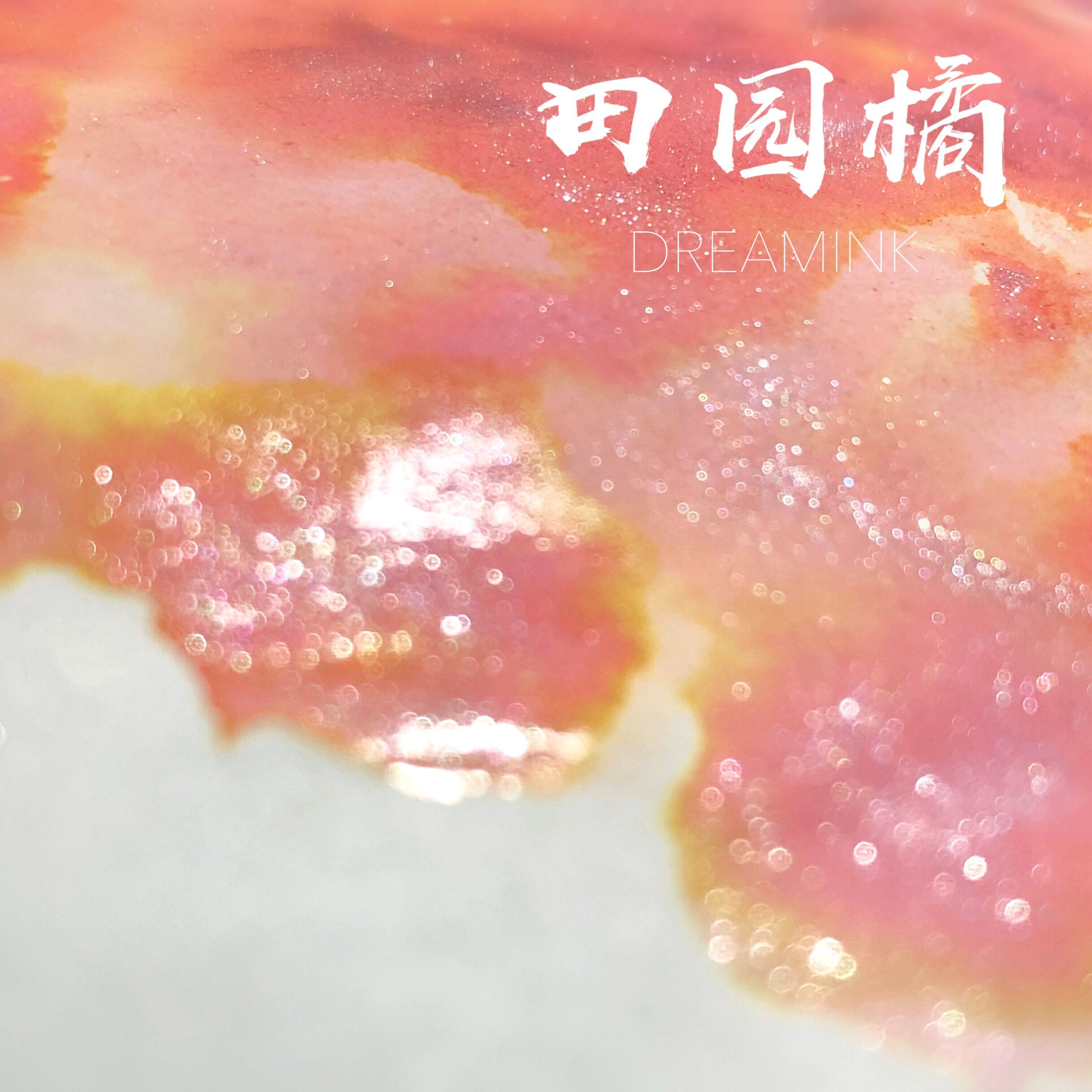 ◆DREAMINKmiddot Pastoral Orange 20ml◆Wet diamond flash cute chromatographic gradient gold pastel ink