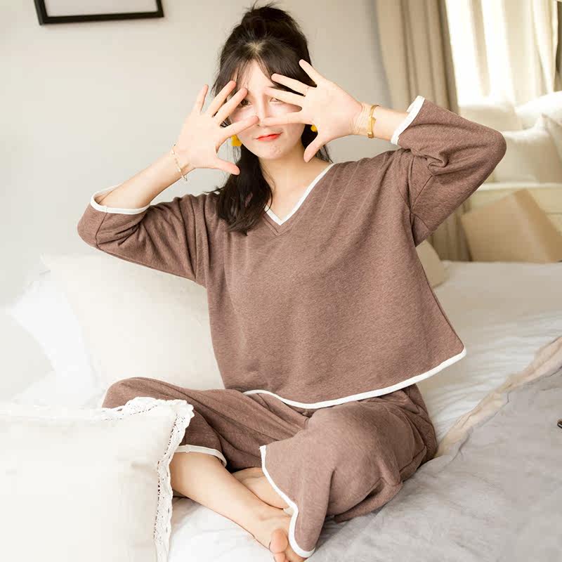 Pyjama pour femme en Coton à manches - Ref 2994704 Image 4