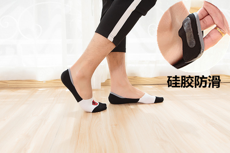 Vớ nam vớ vớ cotton nông vớ vớ chân chống trượt chân thấp để giúp vớ vớ vô hình bốn mùa vớ nam tất trắng