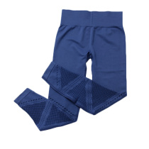 Super-size fitness pants childrens summer and autumn hollow sports nine-point trousers seamless increase XXL female running yoga