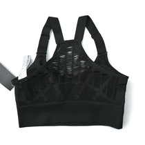 Recommended beauty back yoga underwear sports bra medium support no steel ring black female summer thin belt