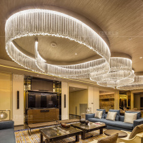 Customized non-standard engineering crystal lamps for conference rooms hotel villas hall lamps sales offices cinemas and club lighting customization