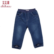 Ái Ái Nhà thiếu nhi Jeans 12 trẻ em 15 tuổi trung niên cô gái Hàn Quốc phiên bản của bảy điểm quần quần mùa hè KGST32