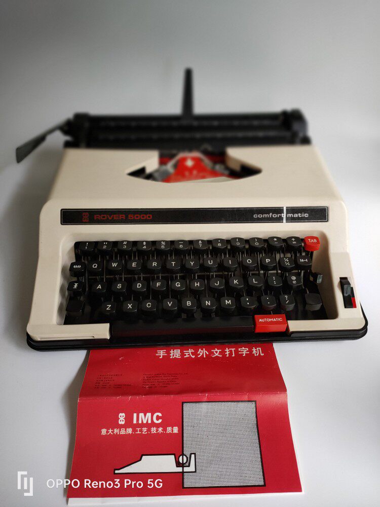 Rover 5000 full English mechanical typewriter old English typewriter