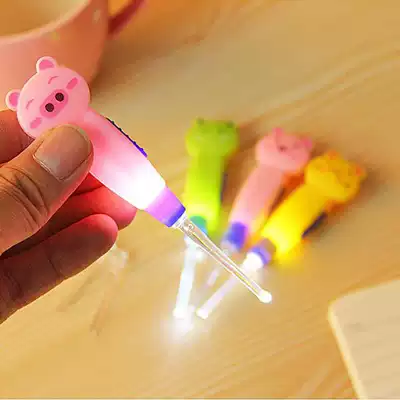 Luminous ear picker Three-piece set Adult ear picker tool set Children's ear picker ear cleaning ear picker