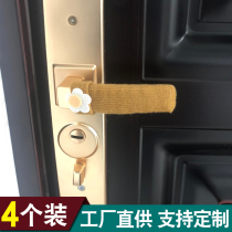 Door handle sheath security door room door handle protective cover anti-collision non-static plush fabric gloves