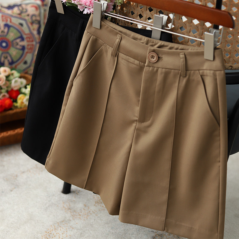 Foreign Ocean Sap Burst Love Trendy Worthy Belt High Waist Casual Shorts Female Straight Cylinder Separated Trousers