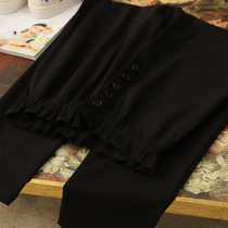 This one is quite sphincter no drape tight waist black casual pants woman high waist display slim pencil small western pants