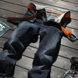 Демисезонные трендовые прямые свободные джинсы, эластичные штаны, свободный прямой крой, в корейском стиле, подходит для подростков, ностальгия