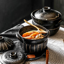 Suiyanmei Japan imported small forest double cover Wangu cooking pot rice stew soup casserole rice casserole