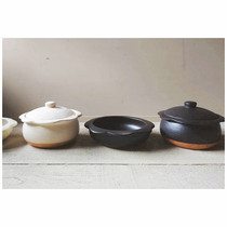 Famous craftsmen hand-made Japanese imported Xinle Burning Flower Earth Pot Flower Pot Pottery Spot Black and White Pot