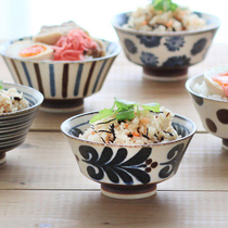 Japanese imported beautiful rice Rice Rice Bowl home Japanese ramen bowl soup bowl tableware