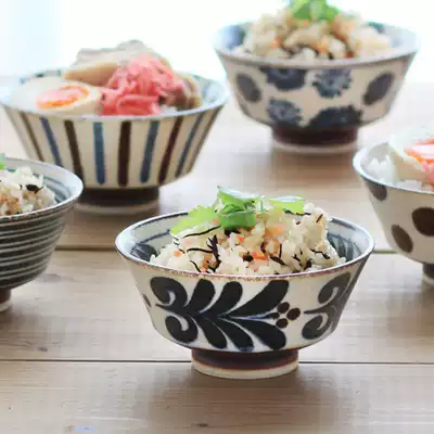 Japanese imported beautiful rice Rice Rice Bowl home Japanese ramen bowl soup bowl tableware
