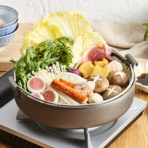 Flower cooking Japanese imported Suki pot non-stick soup pot hot pot with handle induction cooker Iwaki General