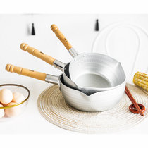 Aluminum pot head brand original imported Japan Hokuriku snow flat pot wooden handle cooking pot household stew pot milk pot