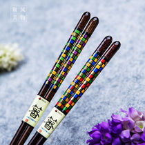 Renaissance Gothic Wind Japan imported household solid wood chopsticks can be dishwasher-free wedding ceremony