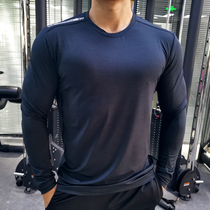 Fitness clothing mens loose long sleeve sports T-shirt autumn quick-drying breathable elastic sweat-absorbing basketball training running top