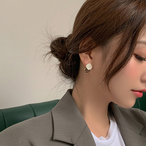 Retro earrings 2021 New Korean temperament sterling silver earrings female advanced sense earrings ear clip ear jewelry tide
