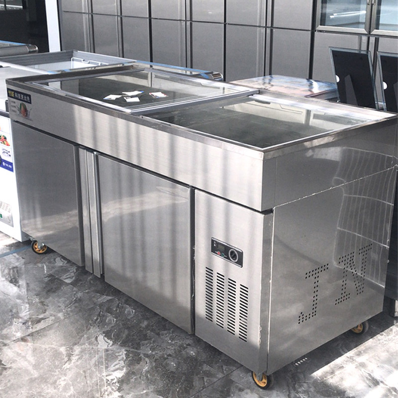 Seafood cabinet Display cabinet Supermarket ice table Custom deposit tail payment special shot hyperlink