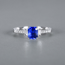 Shanhe Jewelry 1 12 carat cornflower blue natural sapphire ring for women 18K gold set with diamonds and colorful gems in stock