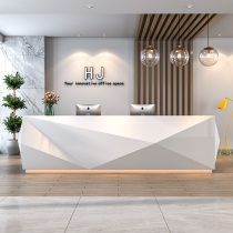 Painted front desk reception desk white simple modern consultation beauty salon bar hotel cashier company welcome