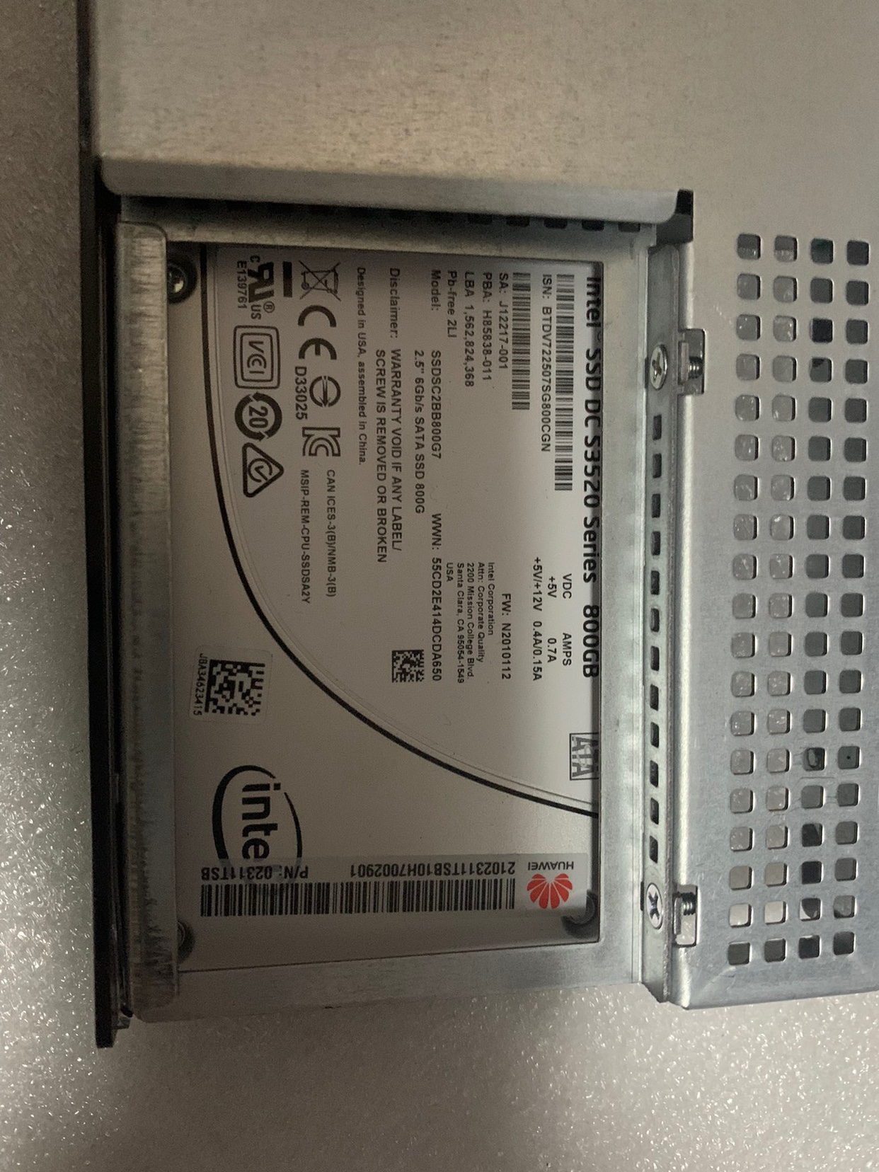 Huawei huawei SSD 400GB 2 5 6G SATA server hard disk 02310YCX-Taobao