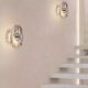 Borgley Wall Lamp Purple Natural Marble Hotel Living Room Bedroom Corridor Entrance Wabi-Sabi Style Charging Without Wiring