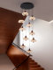 Water Drop Staircase Chandelier, High-Ceiling Long Chandelier, French Mid-Century Duplex Villa Living Room, Open Loft Apartment Lighting Fixtures