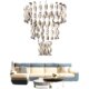 2022 Light Luxury Duplex Loft Open Staircase Chandelier Modern Minimalist New Style Villa Living Room Chandelier