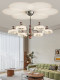 2025 New Mid-Century Style Living Room Lamp Main Light Walnut Color Dining Room High-End Eye Protection Lamp Creative Water Drop Chandelier