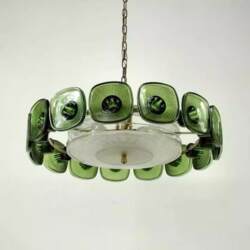 Nordic Post-Modern Light Luxury Living Room Dining Room Lamp Main Bedroom Crystal Lamp French Green Glass Chandelier