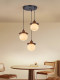 Medieval-Style Simple Circular Staircase Lamp Loft Duplex Apartment Chandelier Living Room Dining Room High-End Villa Long Chandelier