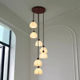 French-Style Vintage Staircase Chandelier, Loft American Retro Living Room Lamp, Wabi-Sabi Style Duplex Villa High-Ceiling Dining Room Lamp