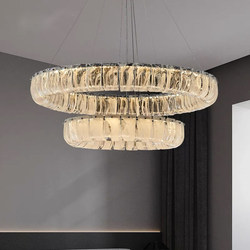 Postmodern Minimalist Living Room Chandelier Cloud Glass Designer Round French Light Luxury Villa Dining Room Master Bedroom Lighting Fixtures