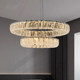 Post-modern minimalist living room chandelier cloud glass designer round French light luxury villa restaurant master bedroom lighting