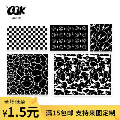 DDK sneakers custom aj1 scratch diy template sticker hollow cover full pattern hand painted cover sticker