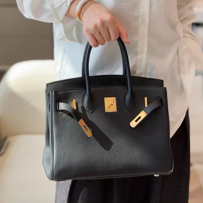 Togo Cowhide Platinum Bag Genuine Leather Women's Bag Large Capacity Birkin Handbag High-End Commuter Shoulder Crossbody Bag