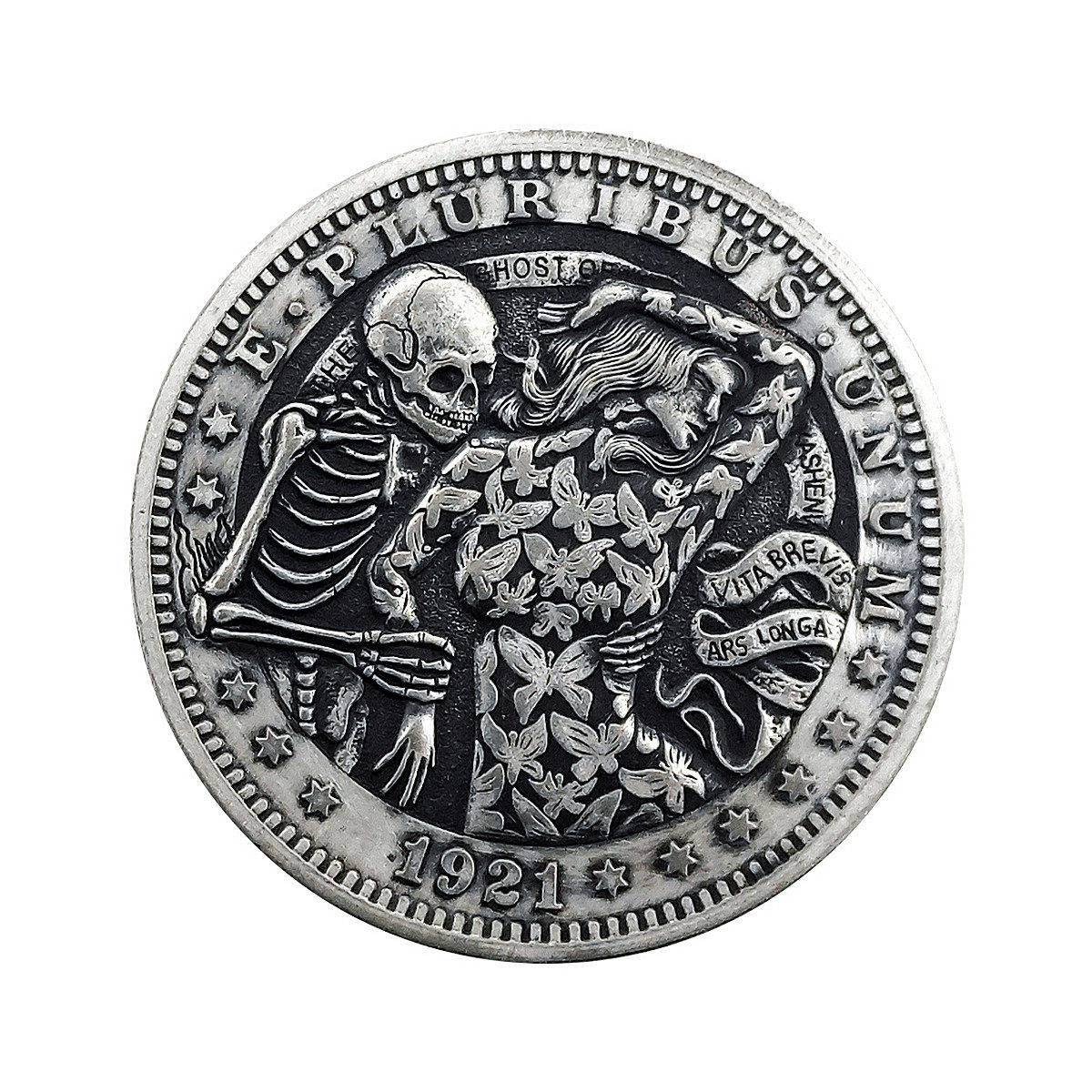 Legend of the Haunted Beauty Fengbutterfly Wanderer Coin Pending Collection of Satan Morgan Silver Punk Suspension Play