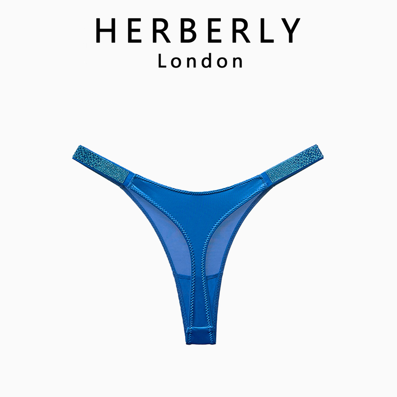 British Herberly Sexy and Fashionable Gradient Colorful Rhinestone-Trimmed Thong Sports Butt-Lifting Low-Waist Underwear