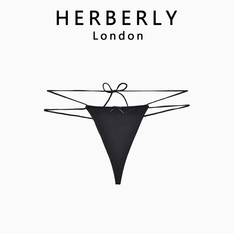British Herberly Is a Great Gift for the Chinese Valentine's Day. Low-Waisted Lace-Up Adjustable String Sexy Thong