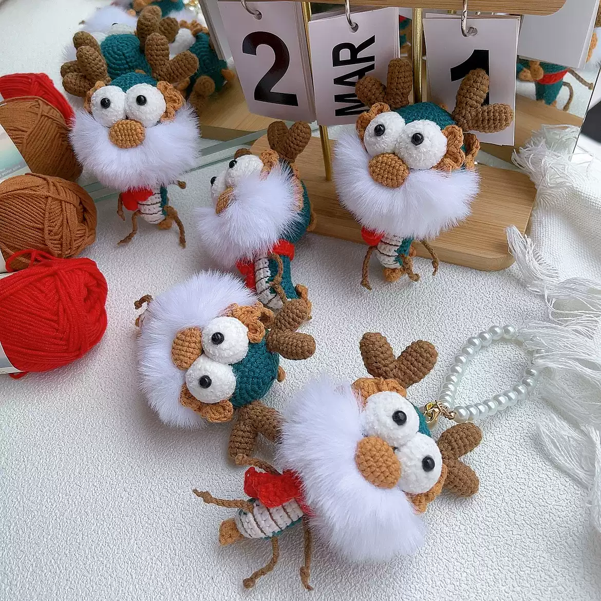 龍頭老大掛件毛線手工編織diy鉤針編織鉤織手作玩偶自制年