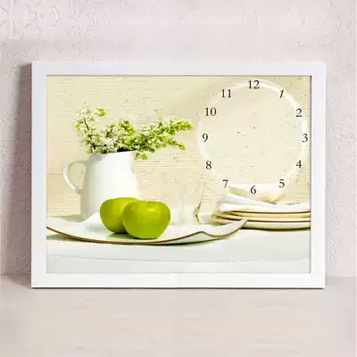 5D diamond painting full diamond Living room stickers Diamond cross stitch Dining room fruit simple modern clock point masonry show Diamond embroidery