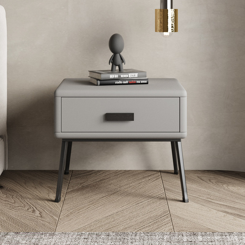 Simple modern light luxury small apartment solid wood bedroom bedside cabinet mini small net red locker bedside cabinet narrow