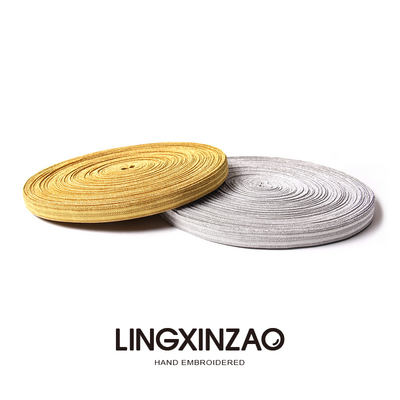 Lingxinzao handcrafted gold thread webbing, metal webbing, clothing accessories, golden border straps, diy materials