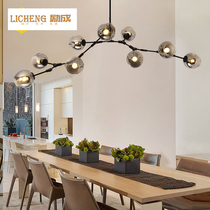 Lindsey industrial style simple atmospheric household dining hall lamp living room chandelier Nordic creative magic bean molecular chandelier