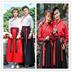Võ thuật cải thiện Han quần áo phong cách cổ váy bộ sinh viên nam và nữ vài cp cổ chiếc váy cô gái đỏ đẹp trai 