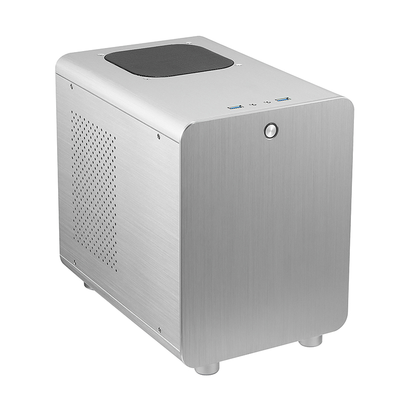 SKTC Q1 Aluminum Desktop Chassis ITX Mini motherboard 17*17 Water Cooled Games Chassis Chassis Glass Side ATX Power