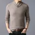 Mùa thu và mùa đông áo len cổ chữ V mới cho nam áo len cashmere cổ tim dày áo len thanh niên ấm áp - Áo len Cashmere