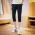 Quần short nam mùa hè quần tây cạp cao áo nam 3/4 Jeans