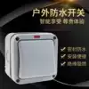 Indoor and outdoor waterproof power switch Garden bathroom 20A site IP55 double cut with indicator light surface mounted switch